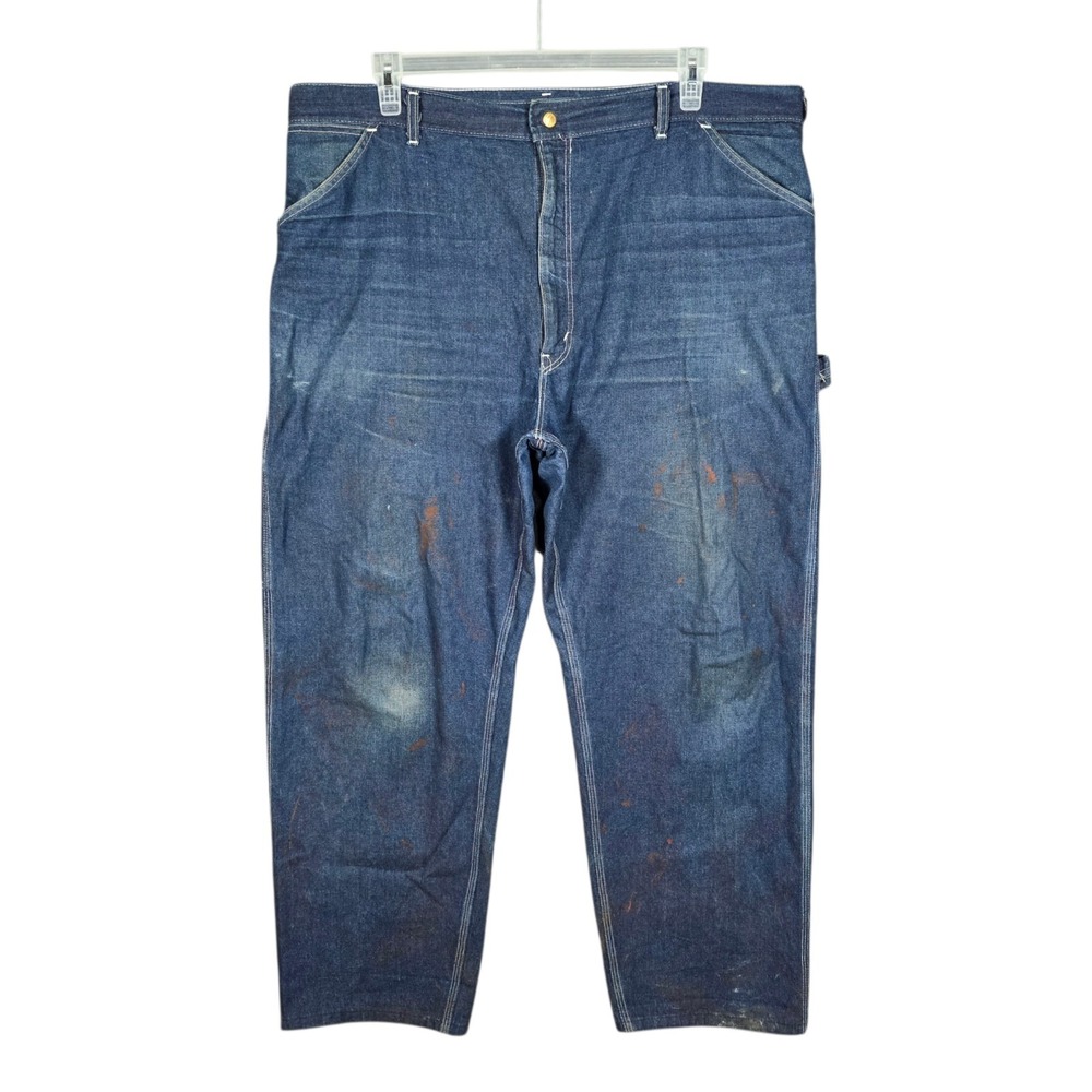 VTG‎ 80s Carhartt Jeans Mens 42x30 USA Union Denim Carpenter 80W 1989 Distressed